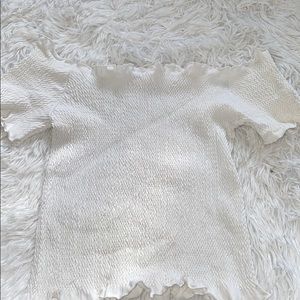 Off the shoulder crop